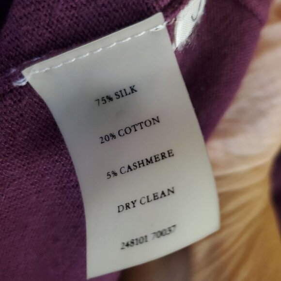 Ann Taylor Silk Cashmere Lightweight Burgundy Cardigan Size S - Picture 5 of 5